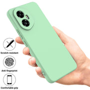For Honor 300 Solid Color Liquid Silicone Dropproof Full Coverage Phone Case(Green)