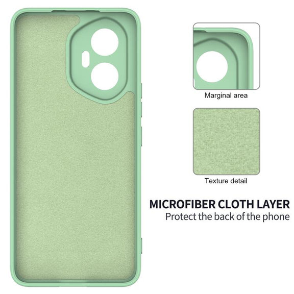 For Honor 300 Solid Color Liquid Silicone Dropproof Full Coverage Phone Case(Green)