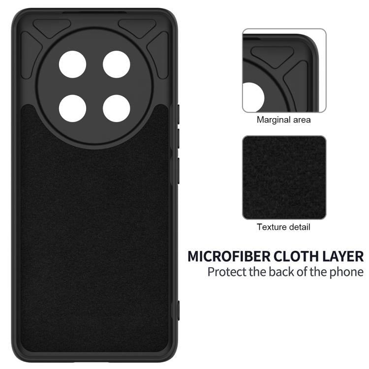 For Honor Magic7 Lite Solid Color Liquid Silicone Dropproof Full Coverage Phone Case(Black)
