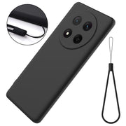 For Honor Magic7 Lite Solid Color Liquid Silicone Dropproof Full Coverage Phone Case(Black)