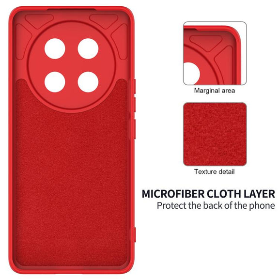 For Honor Magic7 Lite Solid Color Liquid Silicone Dropproof Full Coverage Phone Case(Red)