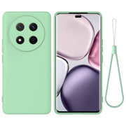 For Honor Magic7 Lite Solid Color Liquid Silicone Dropproof Full Coverage Phone Case(Green)
