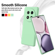 For Honor Magic7 Lite Solid Color Liquid Silicone Dropproof Full Coverage Phone Case(Green)