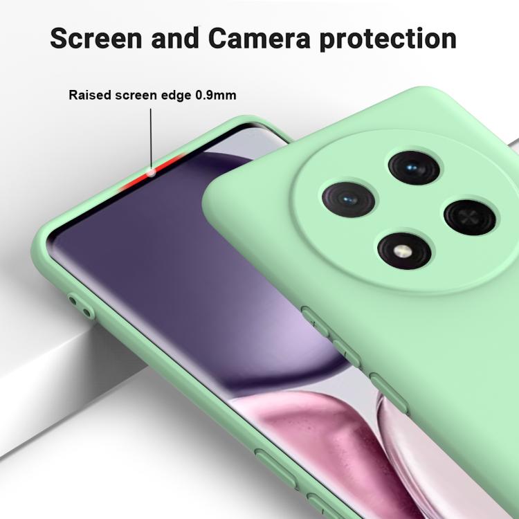 For Honor Magic7 Lite Solid Color Liquid Silicone Dropproof Full Coverage Phone Case(Green)