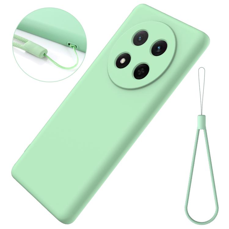For Honor Magic7 Lite Solid Color Liquid Silicone Dropproof Full Coverage Phone Case(Green)