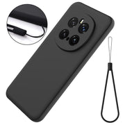 For Honor Magic7 Pro Solid Color Liquid Silicone Dropproof Full Coverage Phone Case(Black)