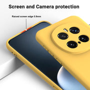 For Honor Magic7 Pro Solid Color Liquid Silicone Dropproof Full Coverage Phone Case(Yellow)