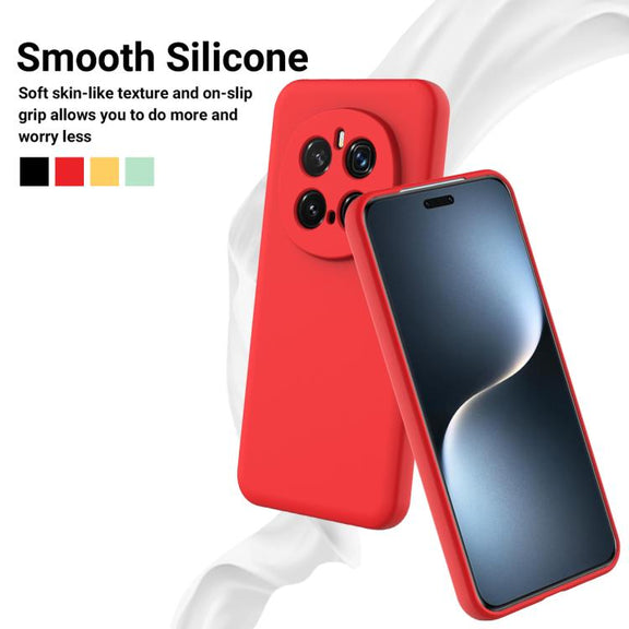 For Honor Magic7 Pro Solid Color Liquid Silicone Dropproof Full Coverage Phone Case(Red)