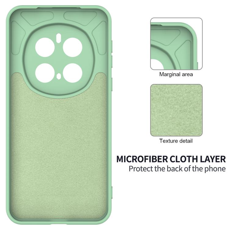 For Honor Magic7 Pro Solid Color Liquid Silicone Dropproof Full Coverage Phone Case(Green)