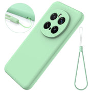 For Honor Magic7 Pro Solid Color Liquid Silicone Dropproof Full Coverage Phone Case(Green)