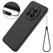For Honor Magic7 Solid Color Liquid Silicone Dropproof Full Coverage Phone Case(Black)