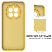 For Honor Magic7 Solid Color Liquid Silicone Dropproof Full Coverage Phone Case(Yellow)