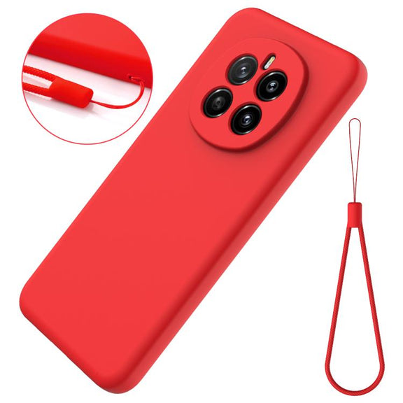 For Honor Magic7 Solid Color Liquid Silicone Dropproof Full Coverage Phone Case(Red)