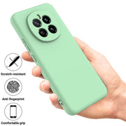 For Honor Magic7 Solid Color Liquid Silicone Dropproof Full Coverage Phone Case(Green)