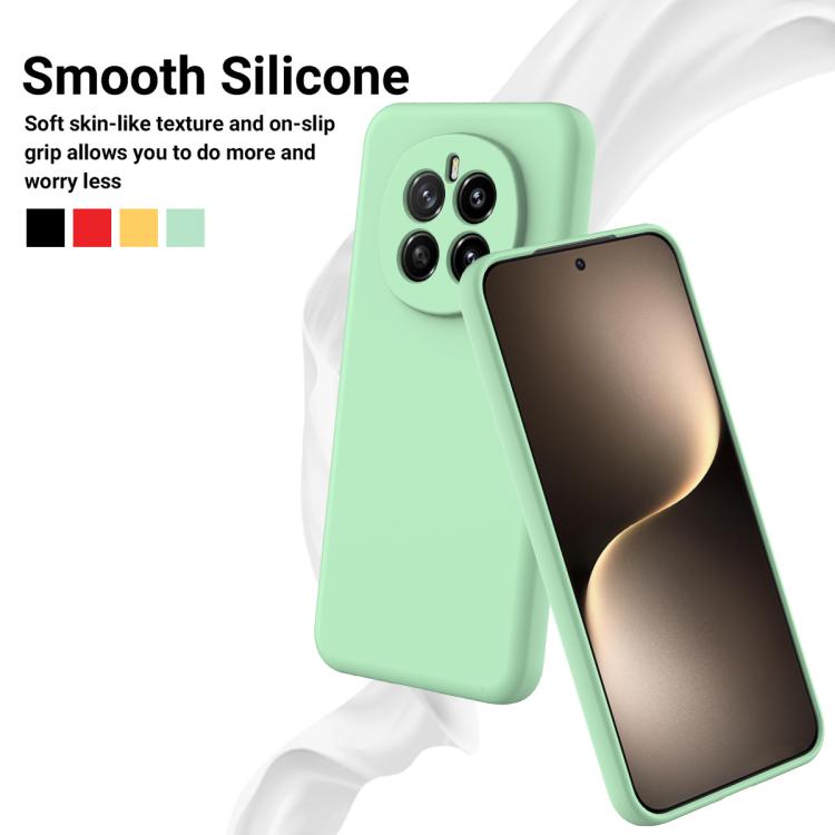 For Honor Magic7 Solid Color Liquid Silicone Dropproof Full Coverage Phone Case(Green)