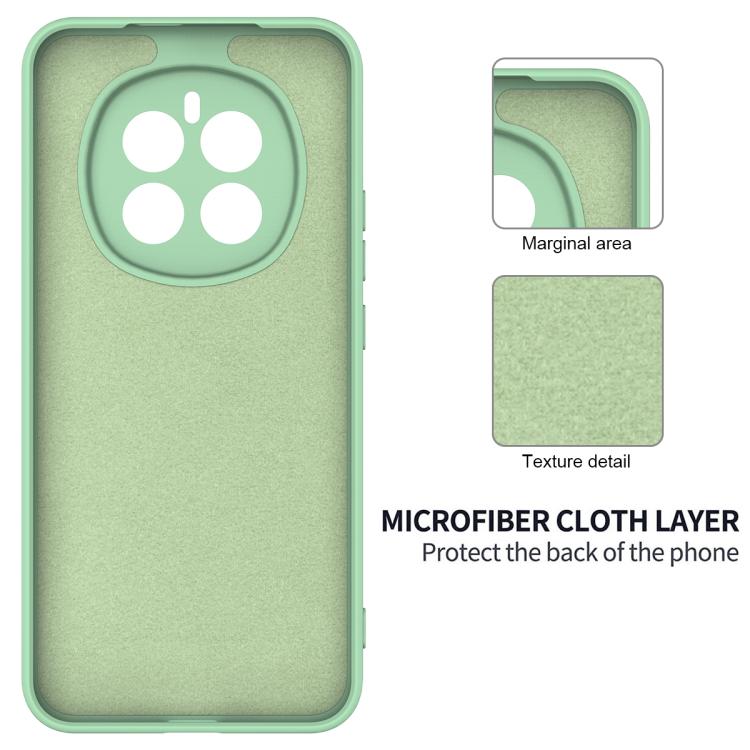 For Honor Magic7 Solid Color Liquid Silicone Dropproof Full Coverage Phone Case(Green)