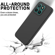 For Honor X8c 4G Solid Color Liquid Silicone Dropproof Full Coverage Phone Case(Black)