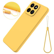 For Honor X6b 5G / Play 60 Plus Solid Color Liquid Silicone Dropproof Full Coverage Phone Case(Yellow)