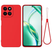 For Honor X6b 5G / Play 60 Plus Solid Color Liquid Silicone Dropproof Full Coverage Phone Case(Red)