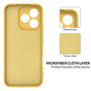 For Honor 400 Lite Global Solid Color Liquid Silicone Dropproof Full Coverage Phone Case(Yellow)