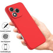 For Honor 400 Lite Global Solid Color Liquid Silicone Dropproof Full Coverage Phone Case(Red)