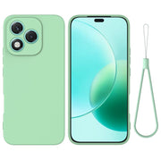 For Honor 400 Lite Global Solid Color Liquid Silicone Dropproof Full Coverage Phone Case(Green)