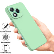 For Honor 400 Lite Global Solid Color Liquid Silicone Dropproof Full Coverage Phone Case(Green)