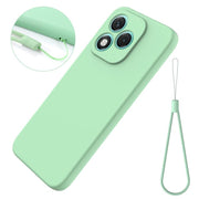 For Honor 400 Lite Global Solid Color Liquid Silicone Dropproof Full Coverage Phone Case(Green)