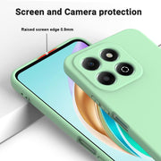 For Honor X6c 4G Solid Color Liquid Silicone Dropproof Full Coverage Phone Case(Green)