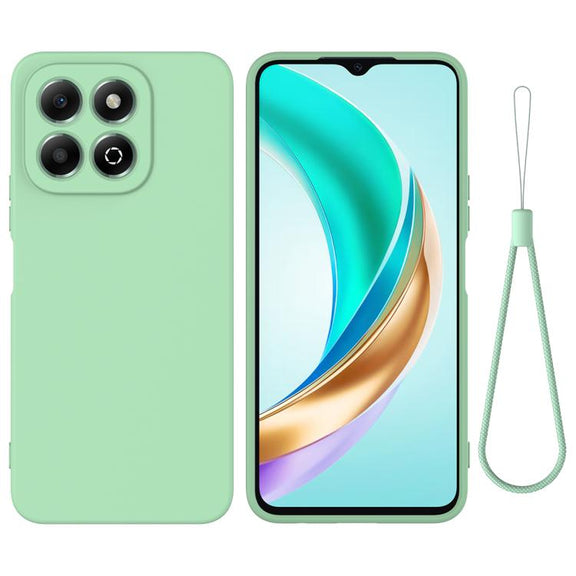 For Honor X6c 4G Solid Color Liquid Silicone Dropproof Full Coverage Phone Case(Green)