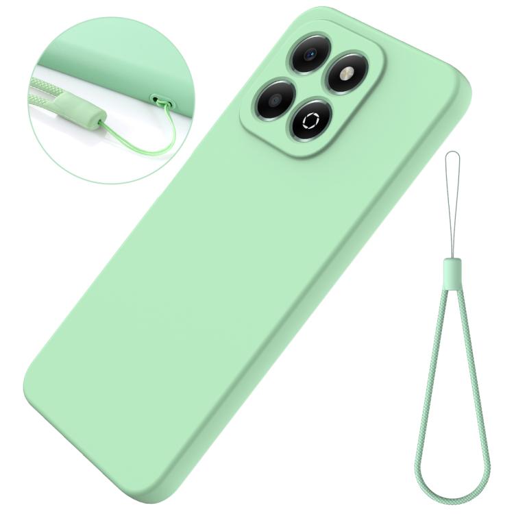 For Honor X6c 4G Solid Color Liquid Silicone Dropproof Full Coverage Phone Case(Green)