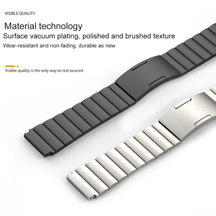 22mm Bamboo Joint Titanium Metal Watch Band(Titanium Gray)