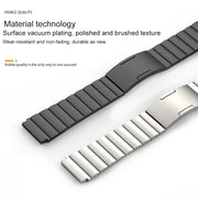 22mm Bamboo Joint Titanium Metal Watch Band(Titanium Gray)