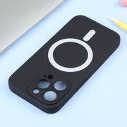 For iPhone 16 Pro Max Liquid Silicone Magsafe Phone Case(Black)