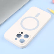 For iPhone 16 Pro Max Liquid Silicone Magsafe Phone Case(White)
