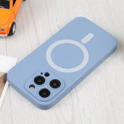 For iPhone 16 Pro Max Liquid Silicone Magsafe Phone Case(Lavender Grey)