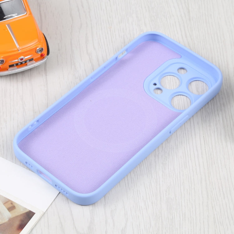For iPhone 16 Pro Max Liquid Silicone Magsafe Phone Case(Light Purple)