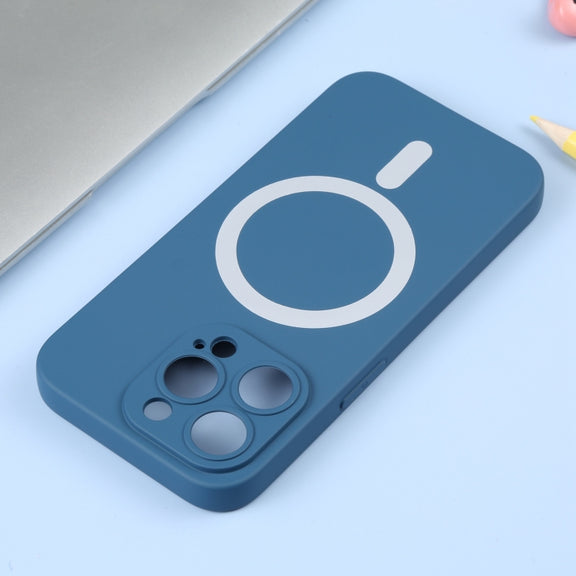For iPhone 16 Pro Liquid Silicone Magsafe Phone Case(Blue)
