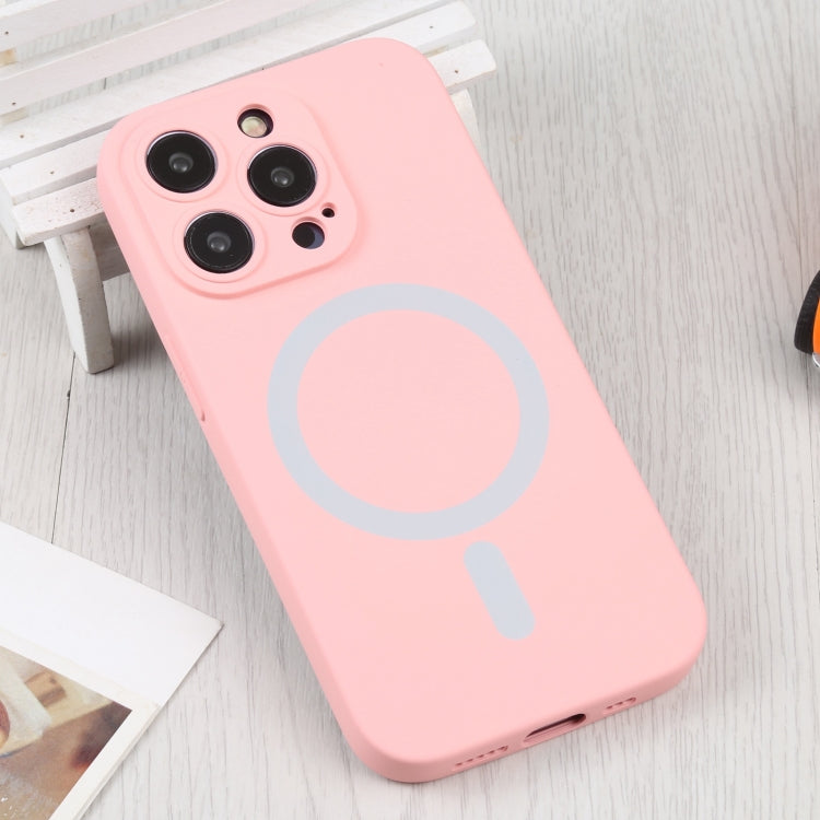 For iPhone 16 Pro Liquid Silicone Magsafe Phone Case(Pink)