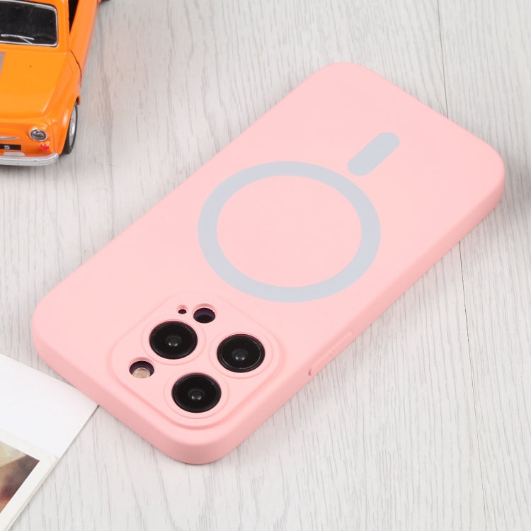 For iPhone 16 Pro Liquid Silicone Magsafe Phone Case(Pink)