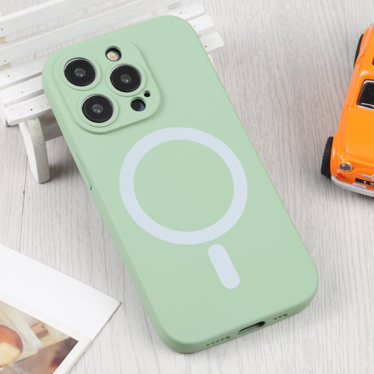 For iPhone 16 Pro Liquid Silicone Magsafe Phone Case(Green)