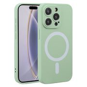 For iPhone 16 Pro Liquid Silicone Magsafe Phone Case(Green)