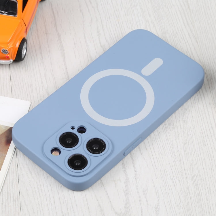 For iPhone 16 Pro Liquid Silicone Magsafe Phone Case(Lavender Grey)