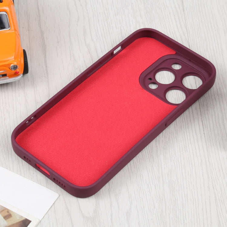 For iPhone 16 Pro Liquid Silicone Magsafe Phone Case(Wine Red)