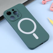 For iPhone 16 Plus Liquid Silicone Magsafe Phone Case(Dark Green)