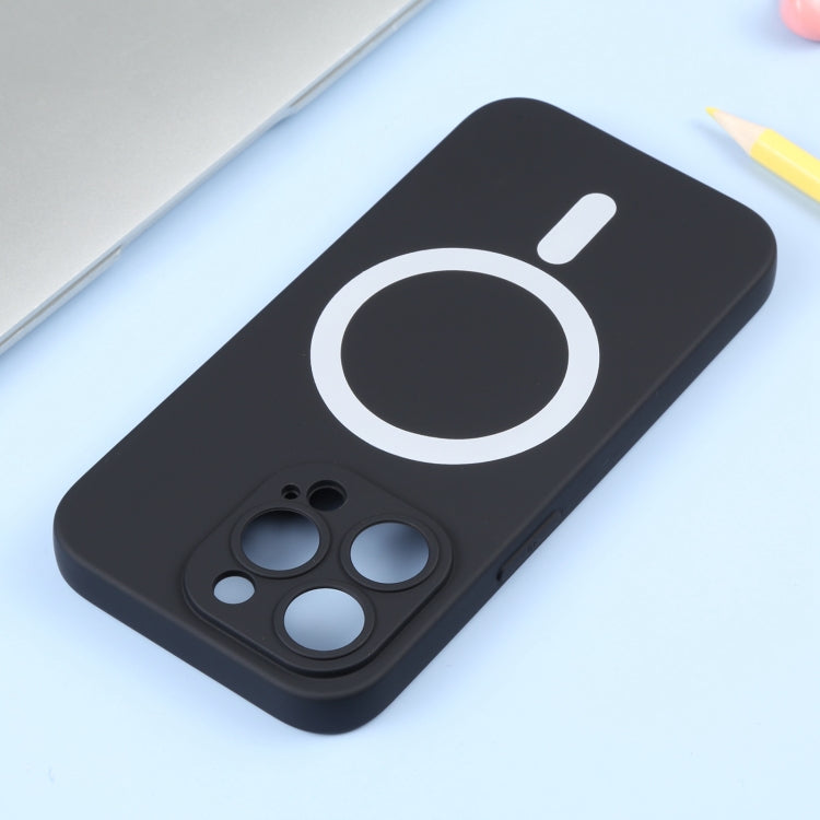 For iPhone 16 Plus Liquid Silicone Magsafe Phone Case(Black)