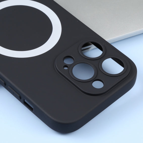 For iPhone 16 Plus Liquid Silicone Magsafe Phone Case(Black)