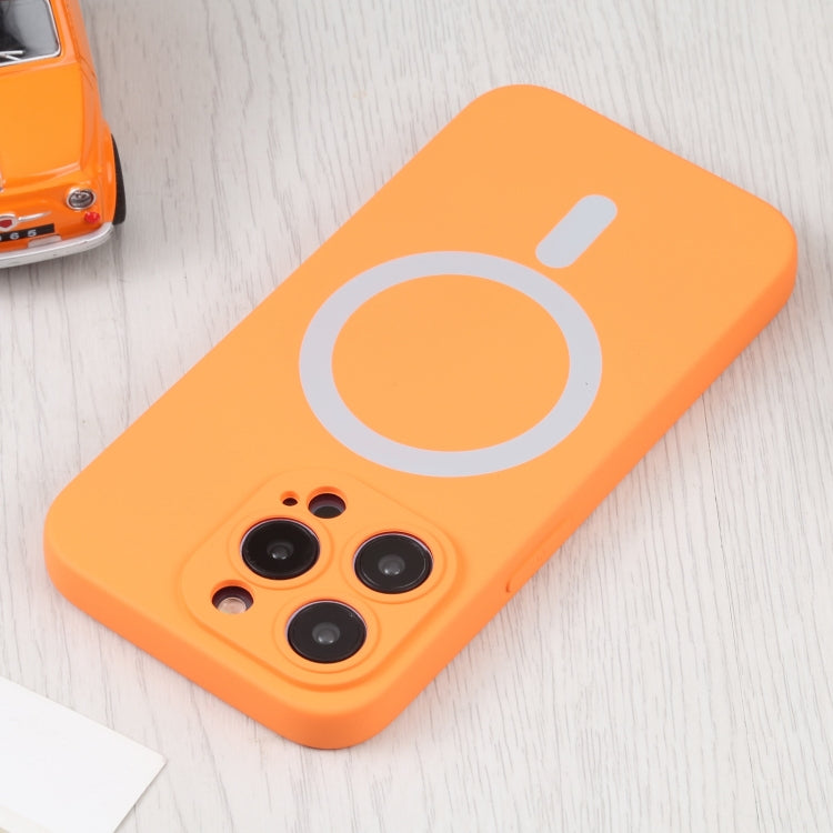 For iPhone 16 Plus Liquid Silicone Magsafe Phone Case(Orange)