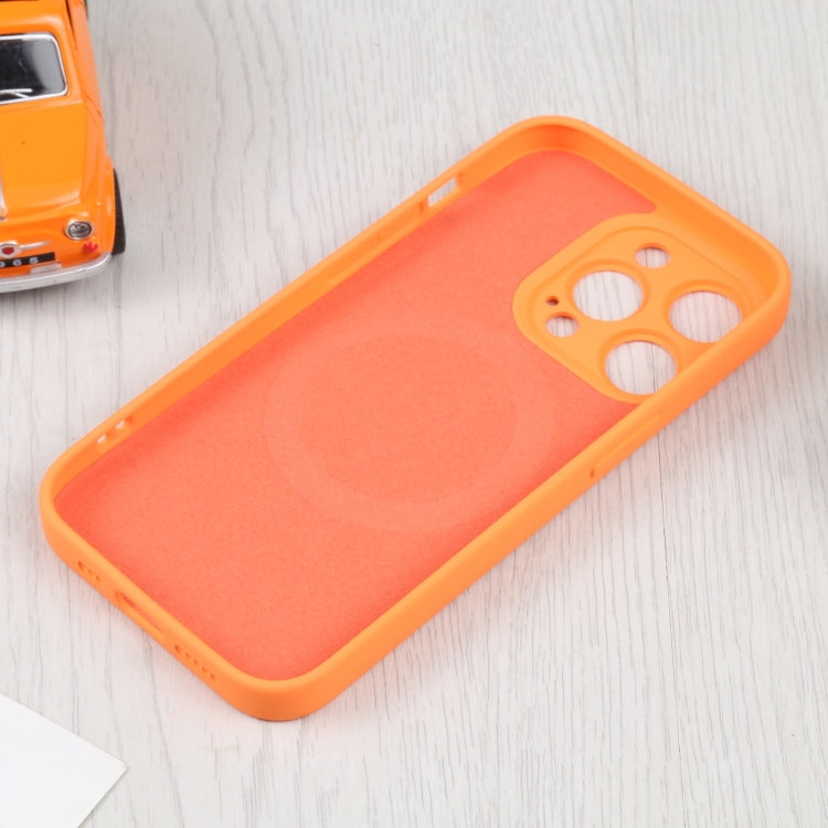 For iPhone 16 Plus Liquid Silicone Magsafe Phone Case(Orange)