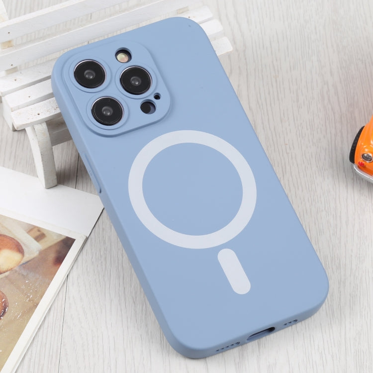 For iPhone 16 Liquid Silicone Magsafe Phone Case(Lavender Grey)